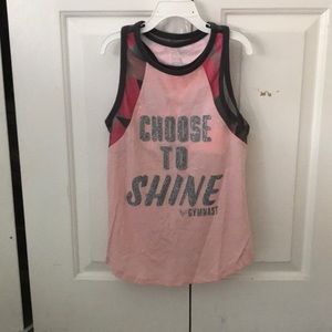 Justice girls active top with sportsbra attached